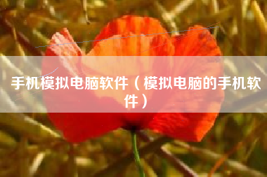 手机模拟电脑软件（模拟电脑的手机软件）