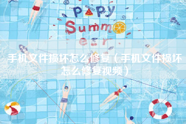 手机文件损坏怎么修复（手机文件损坏怎么修复视频）