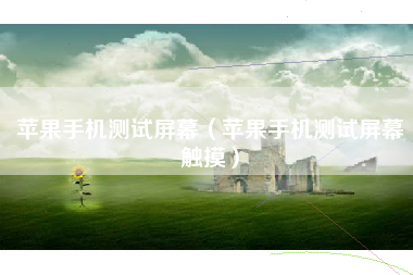 苹果手机测试屏幕（苹果手机测试屏幕触摸）