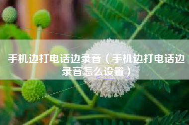 手机边打电话边录音（手机边打电话边录音怎么设置）