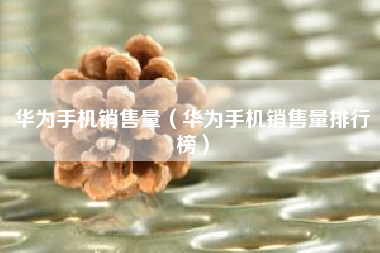 华为手机销售量（华为手机销售量排行榜）