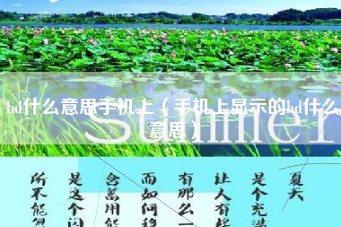 hd什么意思手机上（手机上显示的hd什么意思）