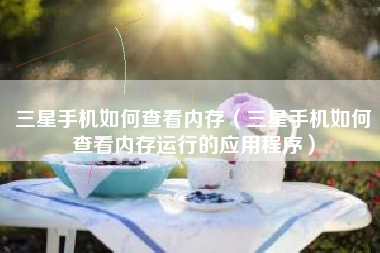 三星手机如何查看内存（三星手机如何查看内存运行的应用程序）