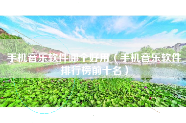 手机音乐软件哪个好用（手机音乐软件排行榜前十名）
