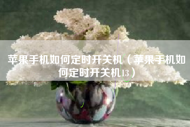 苹果手机如何定时开关机（苹果手机如何定时开关机13）