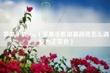 苹果手机ping（苹果手机屏幕颜色怎么调整为正常色）