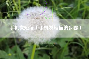 手机发短信（手机发短信的步骤）