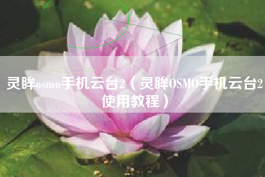 灵眸osmo手机云台2（灵眸OSMO手机云台2使用教程）