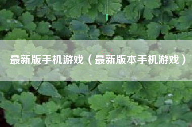 最新版手机游戏（最新版本手机游戏）