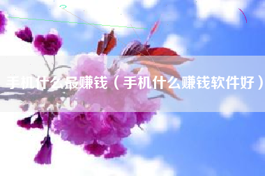 手机什么最赚钱（手机什么赚钱软件好）
