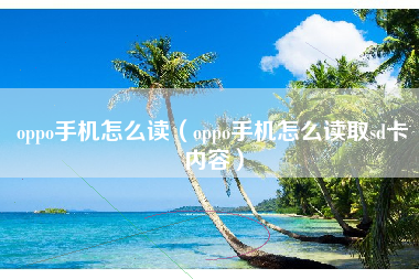 oppo手机怎么读（oppo手机怎么读取sd卡内容）