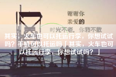 其实，火车也可以托运行李，你想试试吗？手机可以托运吗「其实，火车也可以托运行李，你想试试吗？」