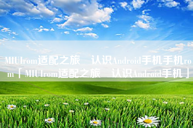 MIUIrom适配之旅–认识Android手机手机rom「MIUIrom适配之旅–认识Android手机」