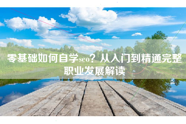 零基础如何自学seo？从入门到精通完整职业发展解读