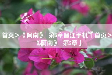 首页＞《阿南》  第5章晋江手机「首页＞《阿南》  第5章」