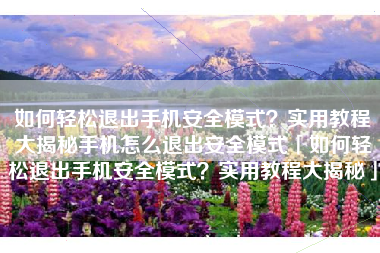 如何轻松退出手机安全模式？实用教程大揭秘手机怎么退出安全模式「如何轻松退出手机安全模式？实用教程大揭秘」
