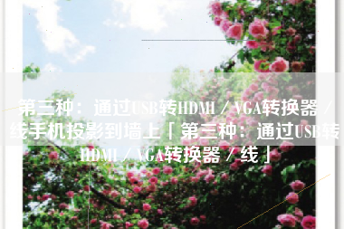 第三种：通过USB转HDMI／VGA转换器／线手机投影到墙上「第三种：通过USB转HDMI／VGA转换器／线」