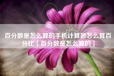 百分数是怎么算的手机计算器怎么算百分比「百分数是怎么算的」 百分数是怎么算的手机计算器怎么算百分比「百分数是怎么算的」