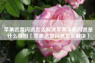 苹果迅雷闪退怎么解决苹果手机闪退是什么原因「苹果迅雷闪退怎么解决」