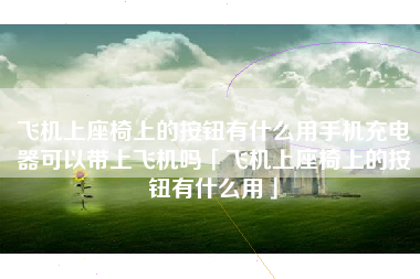 飞机上座椅上的按钮有什么用手机充电器可以带上飞机吗「飞机上座椅上的按钮有什么用」
