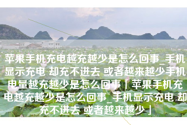 苹果手机充电越充越少是怎么回事_手机显示充电 却充不进去 或者越来越少手机电量越充越少是怎么回事「苹果手机充电越充越少是怎么回事_手机显示充电 却充不进去 或者越来越少」 苹果手机充电越充越少是怎么回事_手机显示充电 却充不进去 或者越来越少手机电量越充越少是怎么回事「苹果手机充电越充越少是怎么回事_手机显示充电 却充不进去 或者越来越少」