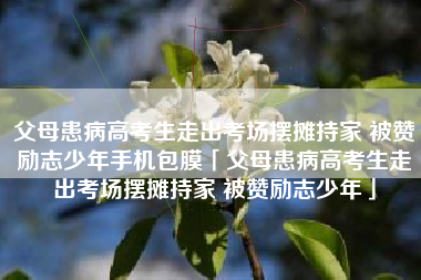 父母患病高考生走出考场摆摊持家 被赞励志少年手机包膜「父母患病高考生走出考场摆摊持家 被赞励志少年」