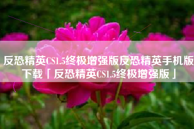 反恐精英CS1.5终极增强版反恐精英手机版下载「反恐精英CS1.5终极增强版」