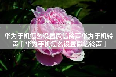 华为手机怎么设置微信铃声华为手机铃声「华为手机怎么设置微信铃声」