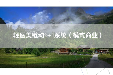轻医美链动2+1系统（模式商业）