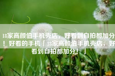 18家高颜值手机壳店，好看到自拍都加分！好看的手机「18家高颜值手机壳店，好看到自拍都加分！」