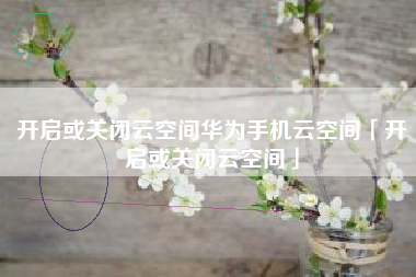 开启或关闭云空间华为手机云空间「开启或关闭云空间」