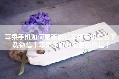 苹果手机如何更新微信苹果手机怎么下载微信「苹果手机如何更新微信」