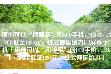 原创可以“闭眼买”的LCD手机，12GB+256GB低至1399元，性能都挺给力lcd屏幕手机「原创可以“闭眼买”的LCD手机，12GB+256GB低至1399元，性能都挺给力」