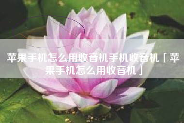 苹果手机怎么用收音机手机收音机「苹果手机怎么用收音机」