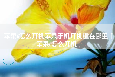 苹果6怎么开机苹果手机开机键在哪里「苹果6怎么开机」