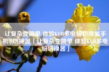 让复杂变简单 体验KVM多电脑切换器手机ip切换器「让复杂变简单 体验KVM多电脑切换器」