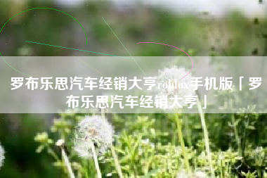 罗布乐思汽车经销大亨roblox手机版「罗布乐思汽车经销大亨」