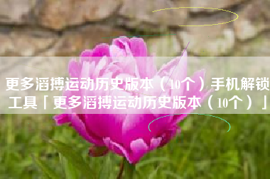更多滔搏运动历史版本（10个）手机解锁工具「更多滔搏运动历史版本（10个）」