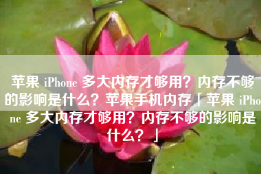 苹果 iPhone 多大内存才够用？内存不够的影响是什么？苹果手机内存「苹果 iPhone 多大内存才够用？内存不够的影响是什么？」