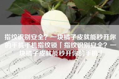 指纹识别安全？一块橘子皮就能秒开你的手机手机指纹锁「指纹识别安全？一块橘子皮就能秒开你的手机」
