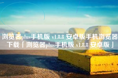 浏览器plus手机版 v1.8.8 安卓版手机浏览器下载「浏览器plus手机版 v1.8.8 安卓版」