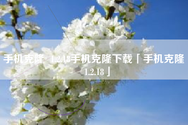 手机克隆 1.2.18手机克隆下载「手机克隆 1.2.18」 手机克隆 1.2.18手机克隆下载「手机克隆 1.2.18」