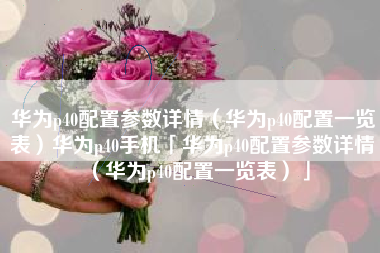 华为p40配置参数详情（华为p40配置一览表）华为p40手机「华为p40配置参数详情（华为p40配置一览表）」