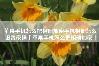 苹果手机怎么把相册加密手机相册怎么设置密码「苹果手机怎么把相册加密」