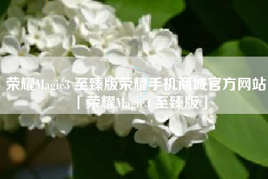 荣耀Magic3 至臻版荣耀手机商城官方网站「荣耀Magic3 至臻版」