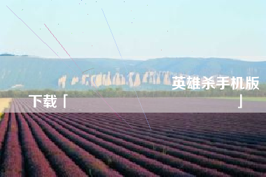 ��ѶӢ��ɱ����英雄杀手机版下载「��ѶӢ��ɱ����」