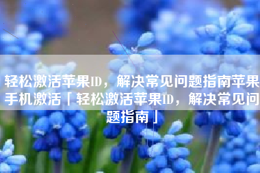 轻松激活苹果ID，解决常见问题指南苹果手机激活「轻松激活苹果ID，解决常见问题指南」