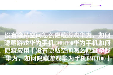 没有隐私空间怎么隐藏游戏华为，如何隐藏游戏华为手机EMUI100华为手机如何隐藏应用「没有隐私空间怎么隐藏游戏华为，如何隐藏游戏华为手机EMUI100」
