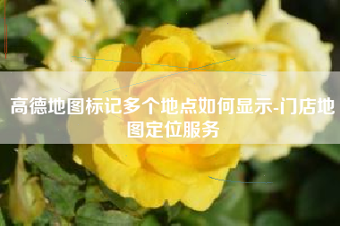 高德地图标记多个地点如何显示-门店地图定位服务