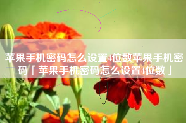 苹果手机密码怎么设置4位数苹果手机密码「苹果手机密码怎么设置4位数」